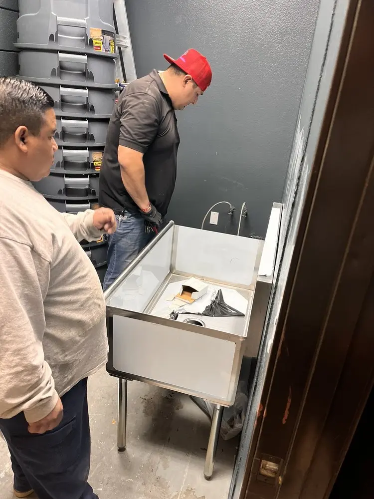 Commercial plumbing and sink installation in York Valley